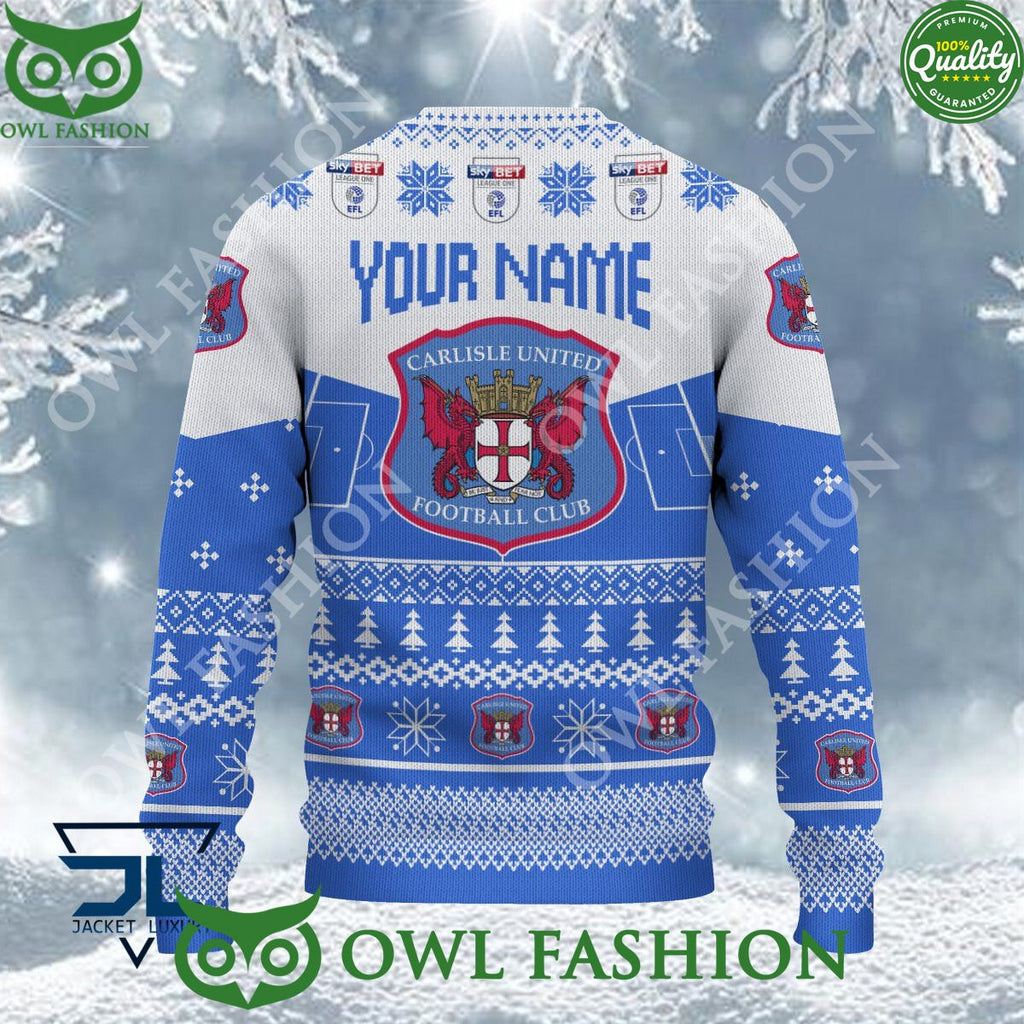 Carlisle United EFL 2023 Custom Ugly Christmas Sweater Jumper