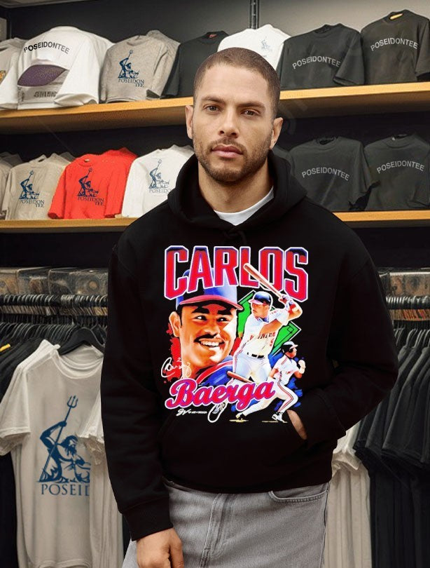 Carlos Baerga Cleveland Indians Baseball Player Collage Vintage T-shirt
