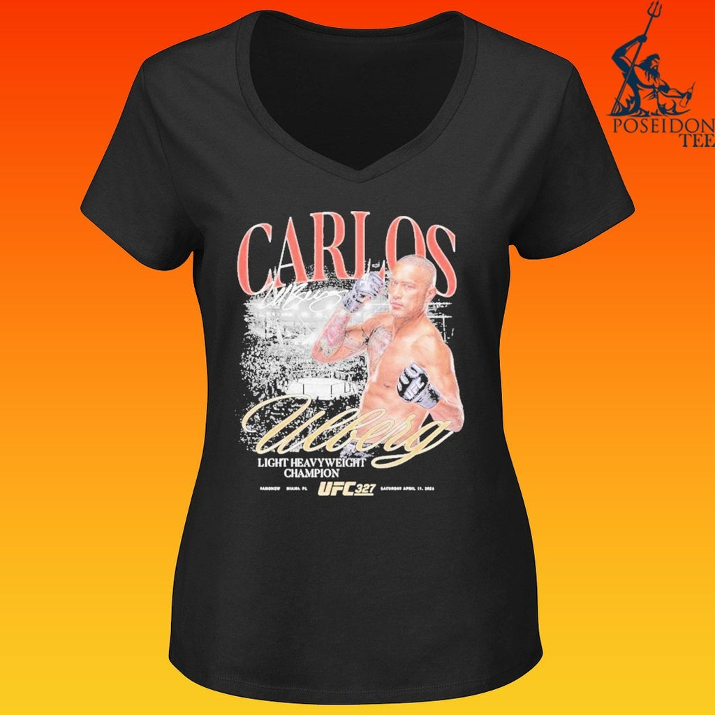 Carlos Ulberg Ufc 327 #andnew Light Heavyweight Champion T-shirt