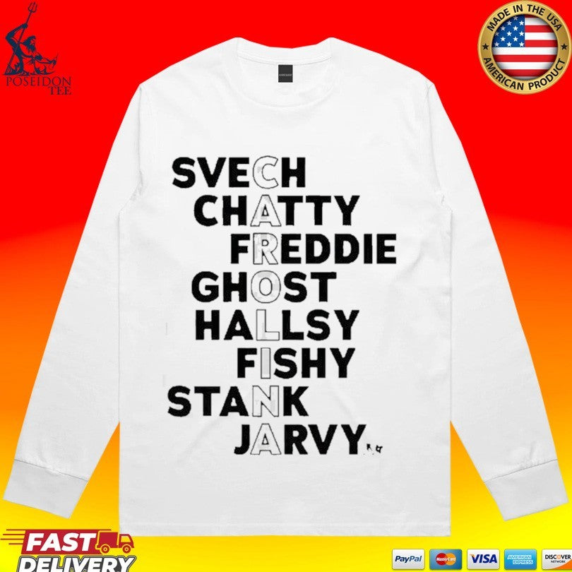 Carolina Hockey Names 2026 Svech Chatty Freddie Ghost Hallsy Fishy Stank Jarvy T-shirt