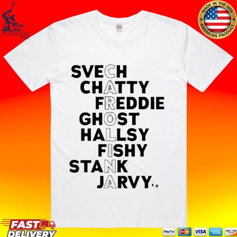 Carolina Hockey Names 2026 Svech Chatty Freddie Ghost Hallsy Fishy Stank Jarvy T-shirt