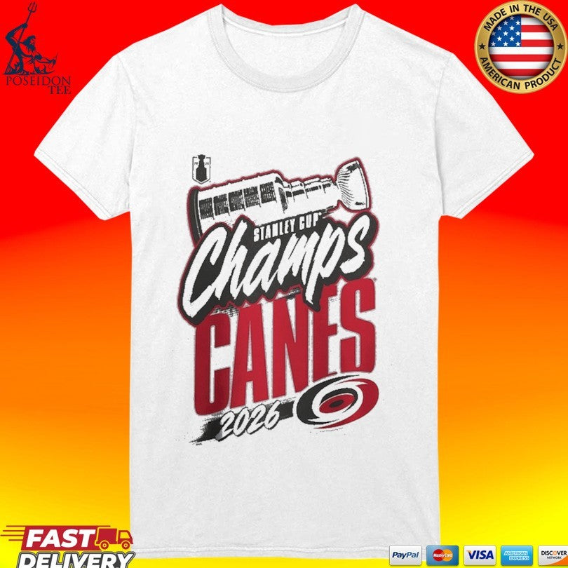 Carolina Hurricanes Steel 2026 Stanley Cup Champions Replica Locker Room T-shirt