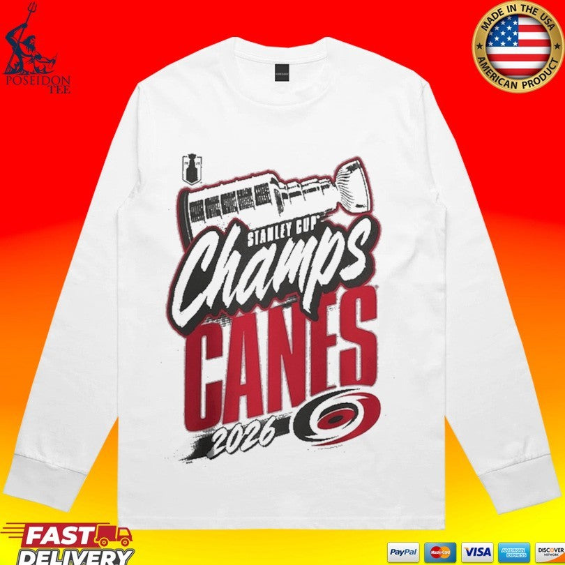 Carolina Hurricanes Steel 2026 Stanley Cup Champions Replica Locker Room T-shirt