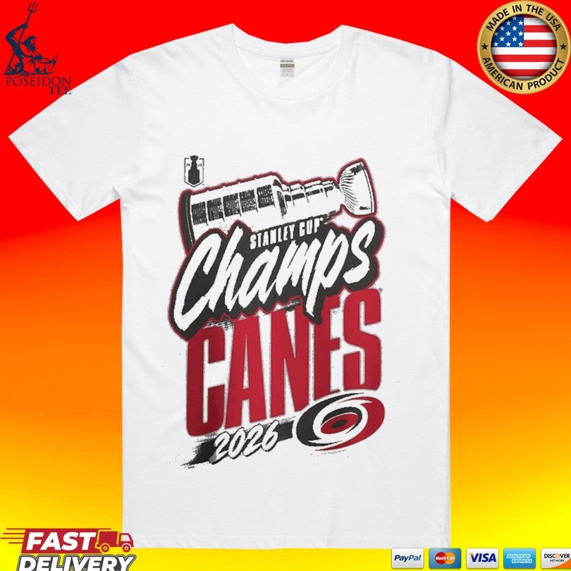 Carolina Hurricanes Steel 2026 Stanley Cup Champions Replica Locker Room T-shirt