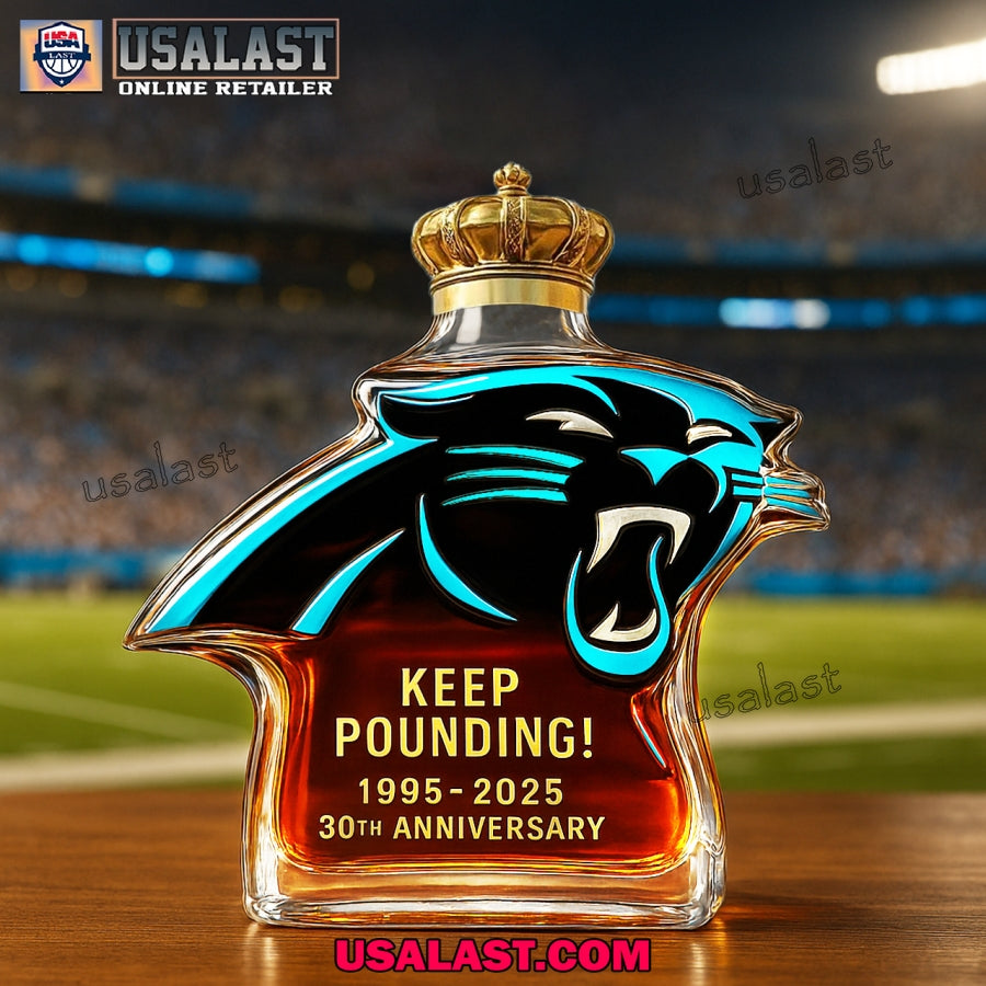 Carolina Panthers 30th Anniversary Wine Decanter