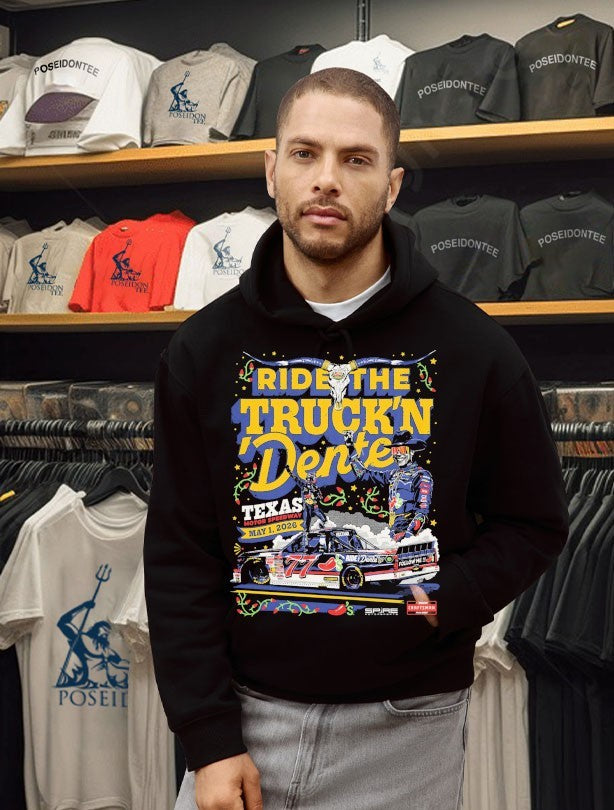 Carson Hocevar Texas Ride The Trucks Dente 2026 Win T-shirt