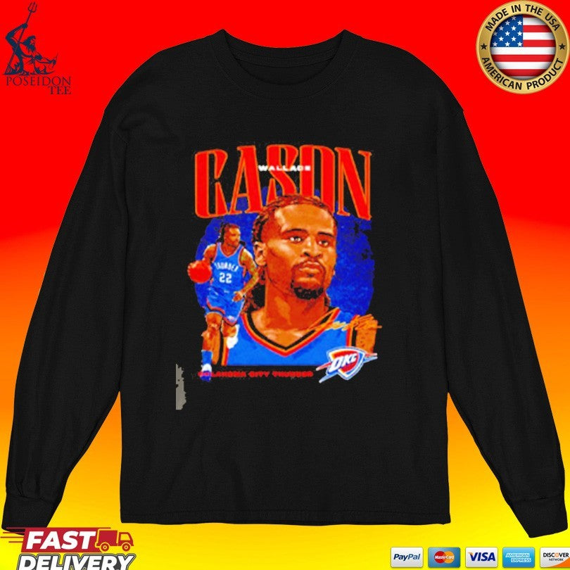 Cason Wallace Oklahoma City Thunder Dual Signature T-shirt