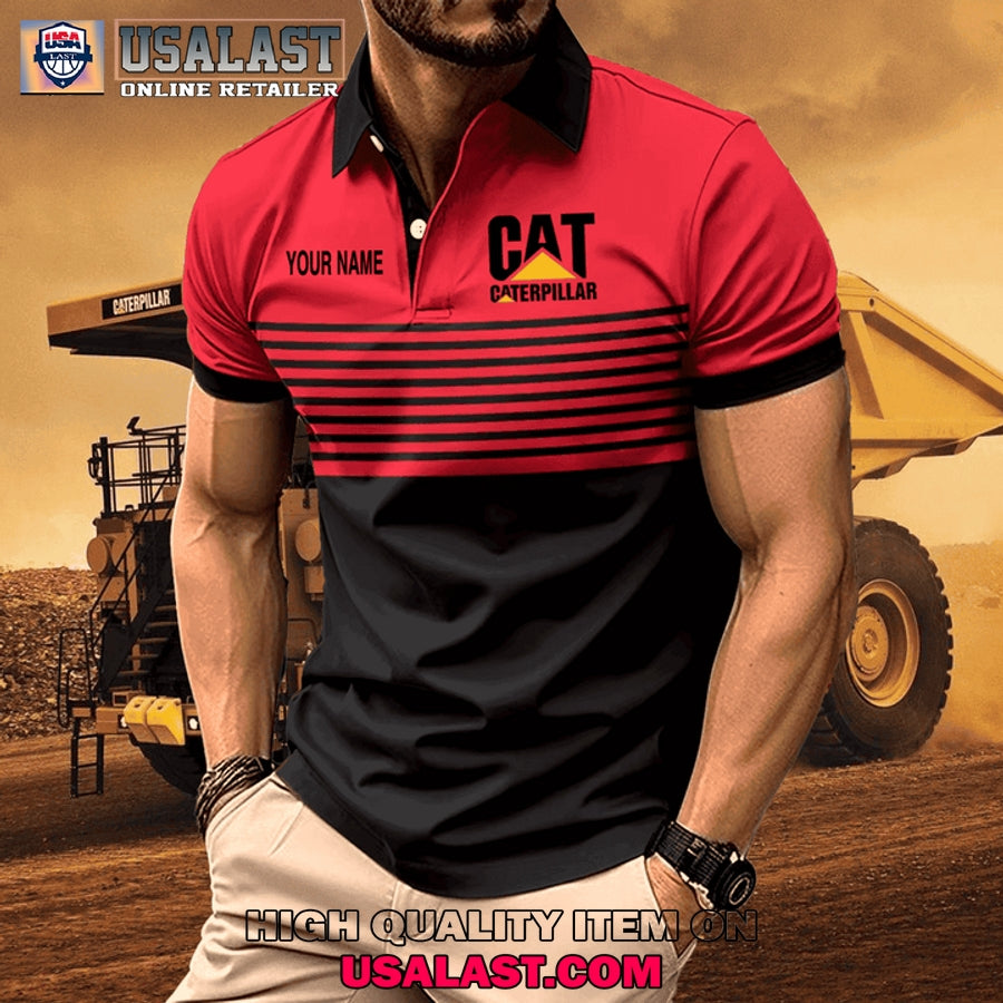 Caterpillar Custom Name Men Polo Shirt