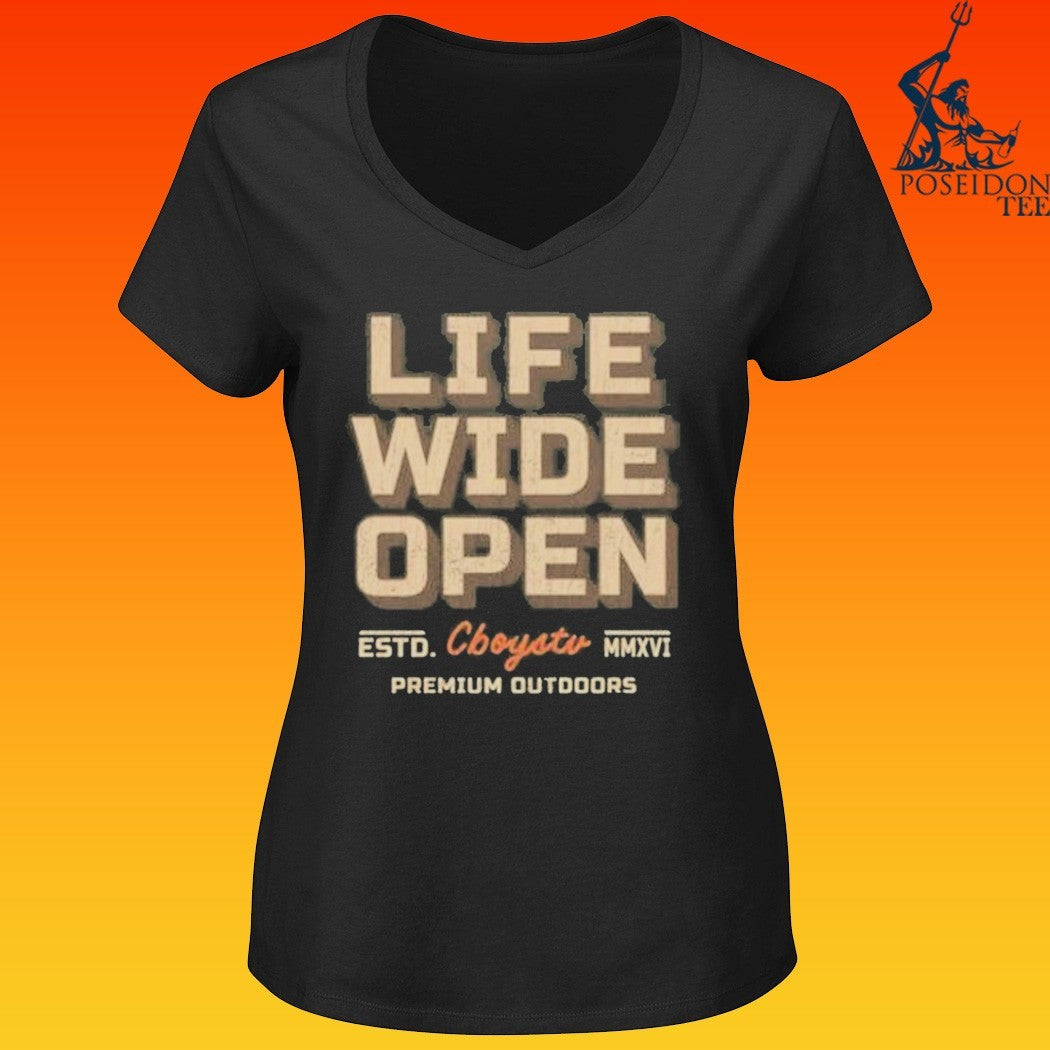 Cboystv Life Wide Open Hunt Camp T-shirt