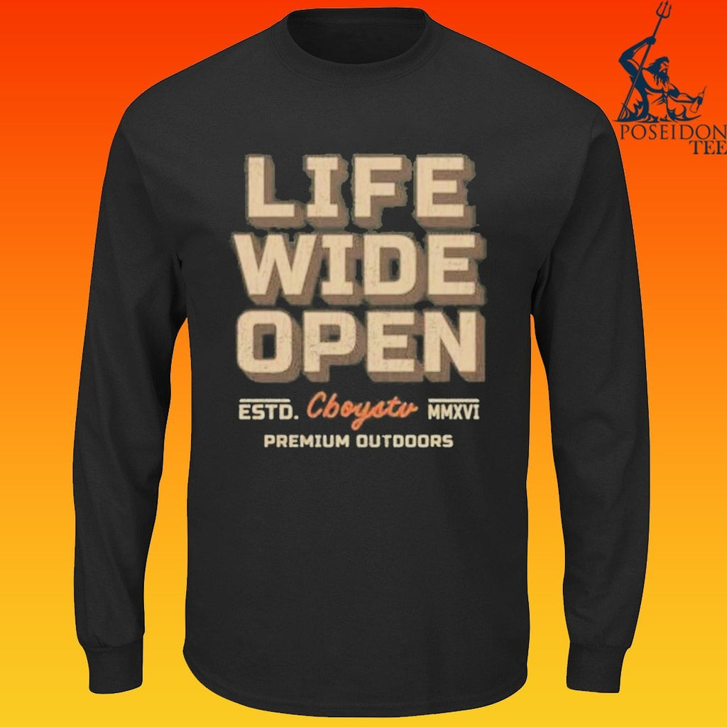 Cboystv Life Wide Open Hunt Camp T-shirt