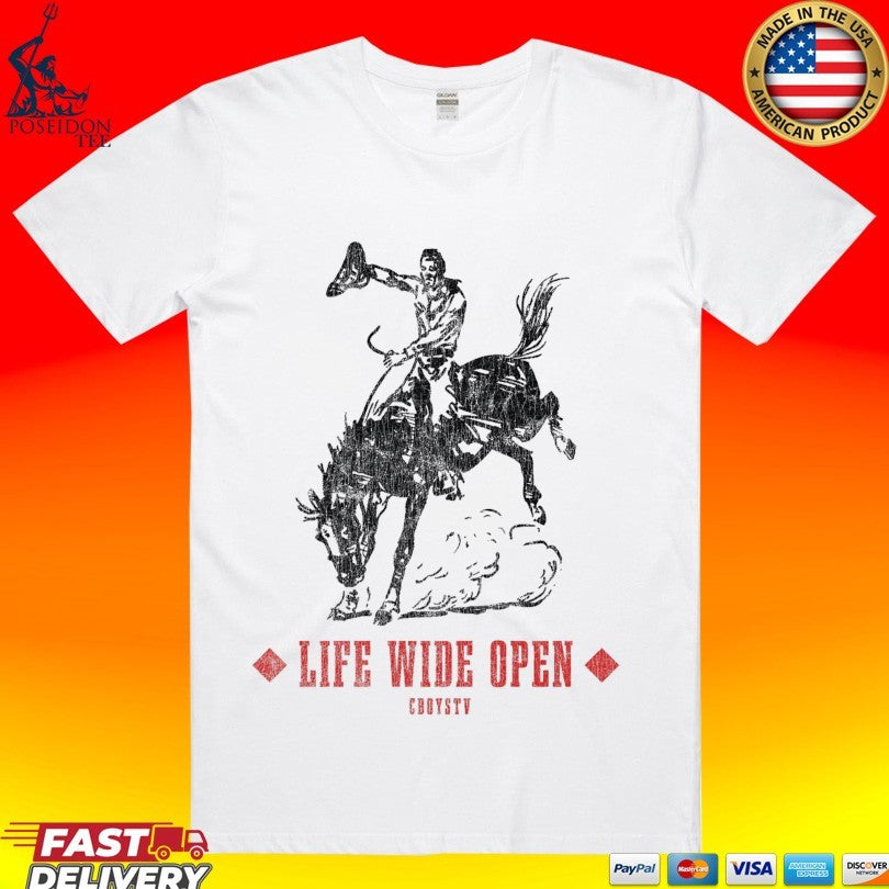 Cboystv Life Wide Open Vegas Bull T-shirt