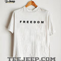 Minimalist Freedom Bold Text Typography T Shirt White