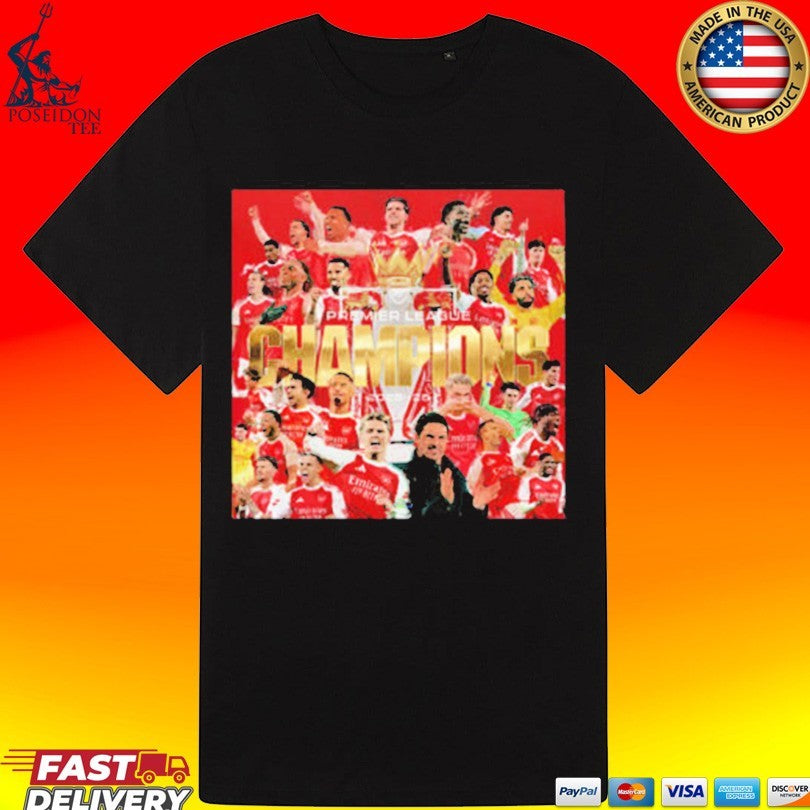 Celebrates Arsenal Fc Champions Premier League 2025 26 T-shirt