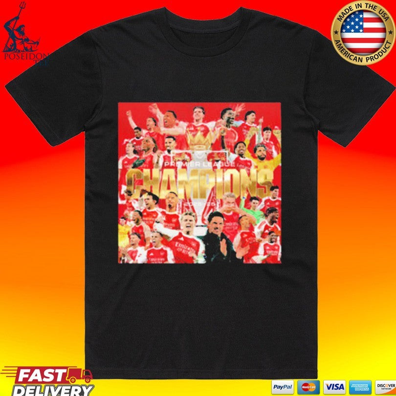 Celebrates Arsenal Fc Champions Premier League 2025 26 T-shirt