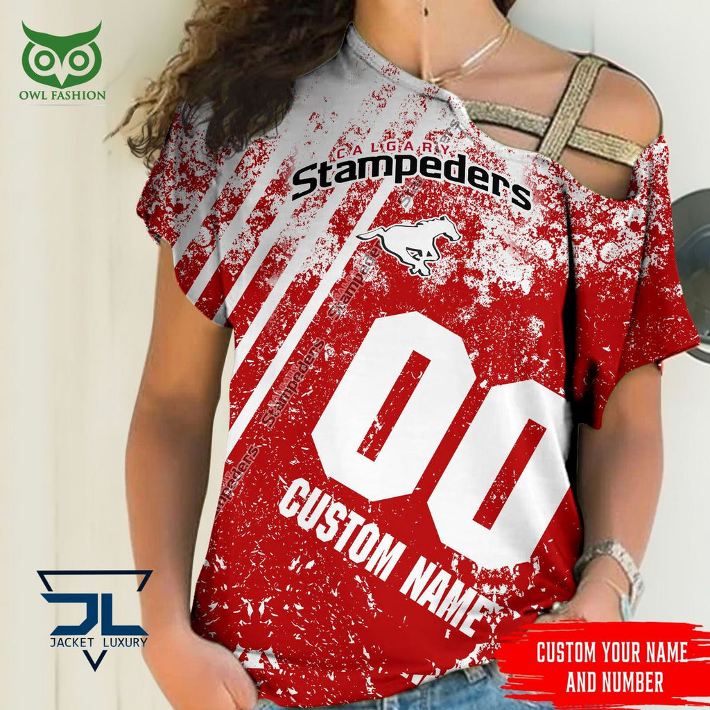CFL Calgary Stampeders Customized 3D Polo Tshirt Hawaiian Shirt