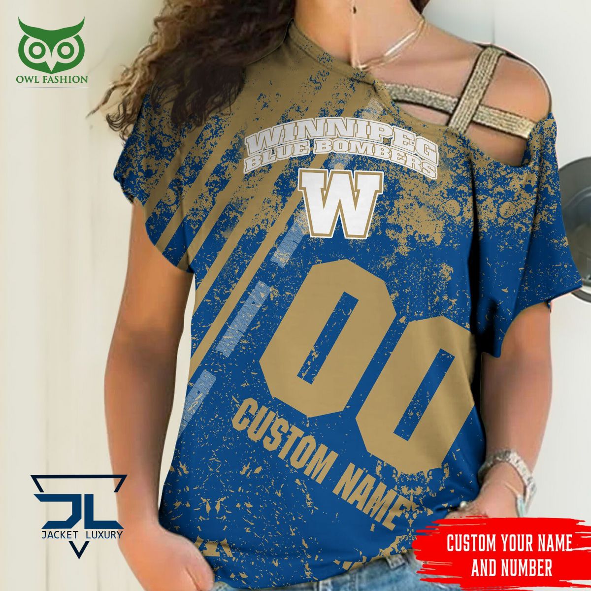 CFL Winnipeg Blue Bombers Customized 3D Polo Tshirt Hawaiian Shirt