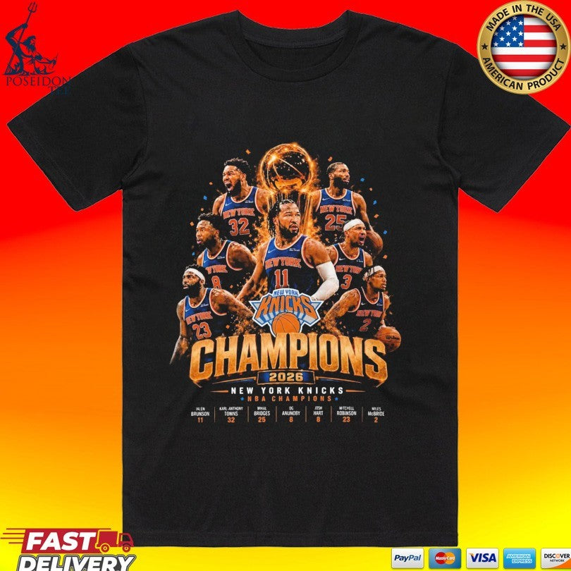 Champions 2026 Knicks Nba Finals Victory T-shirt
