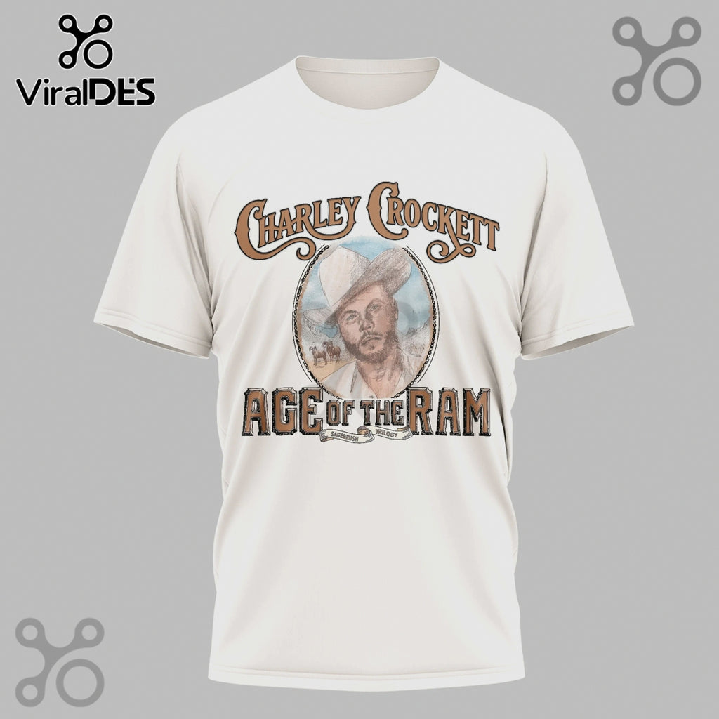 Charley Crockett Age of The Ram Tour Graphic Print Tee Shirt