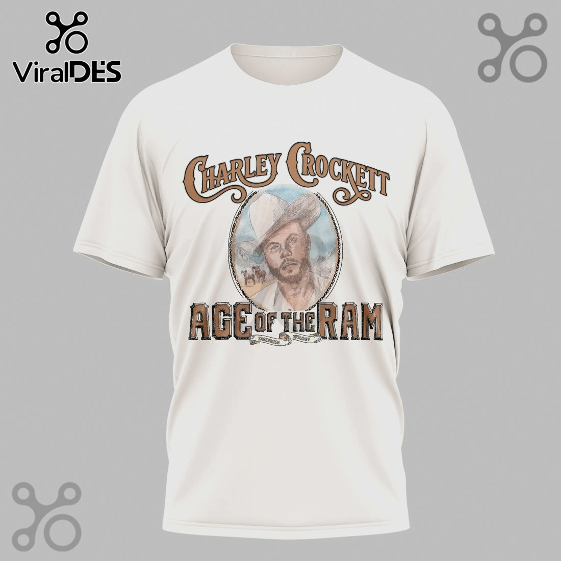 Charley Crockett Age of The Ram Tour Graphic Print Tee Shirt