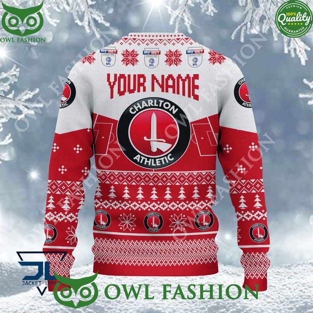 Charlton Athletic F.C EFL 2023 Custom Ugly Christmas Sweater Jumper