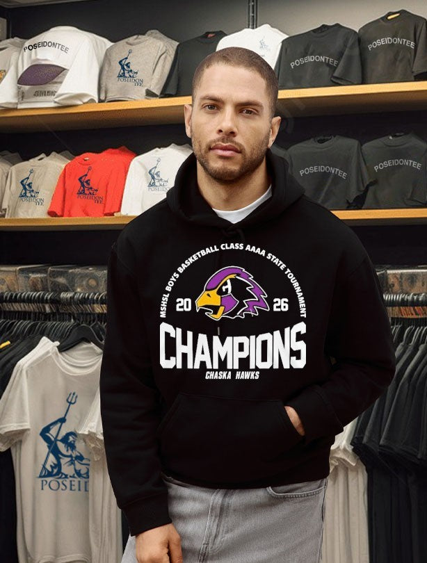 Chaska Hawks Mshsl Boys Basketball Class Aaaa State Tournament Champions T-shirt