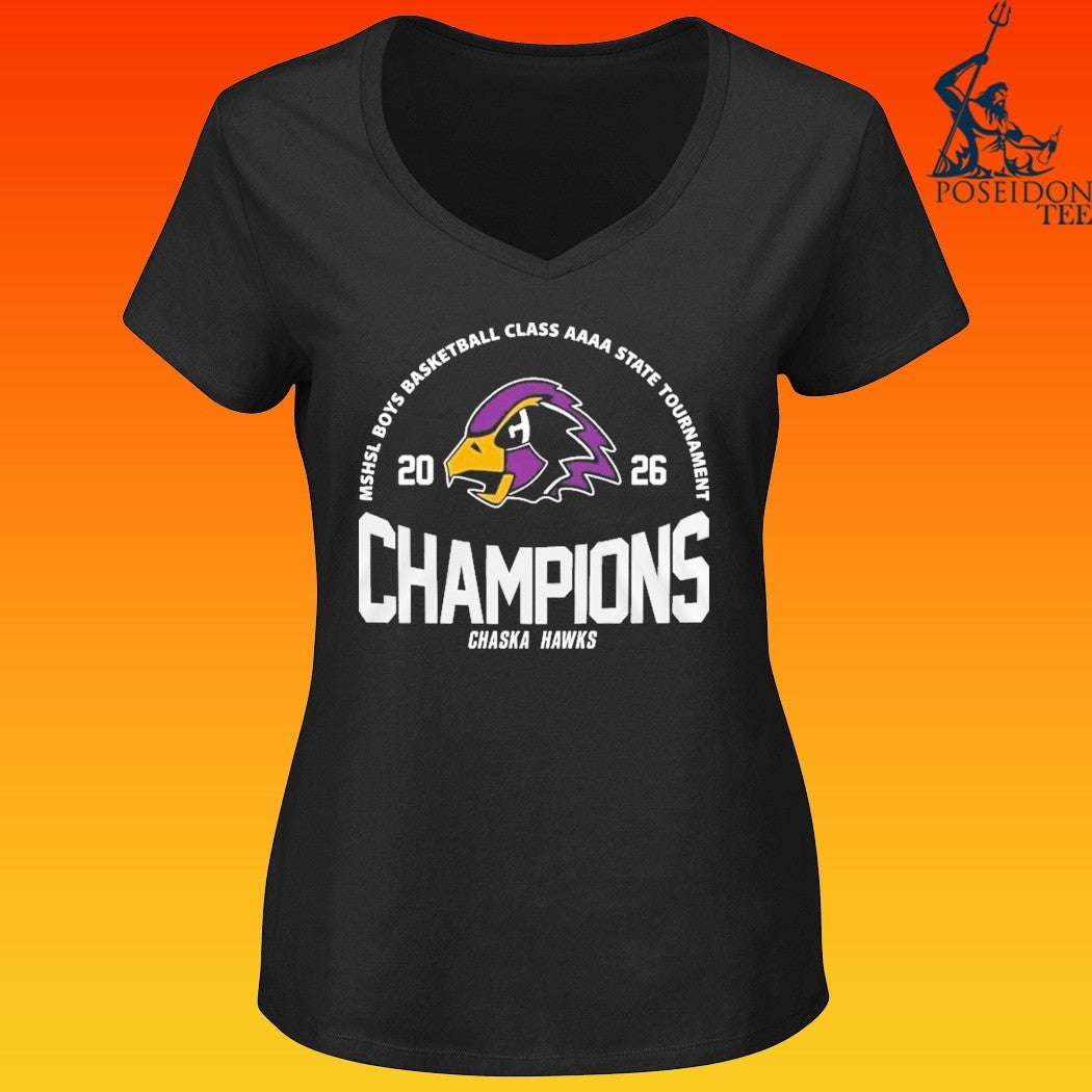 Chaska Hawks Mshsl Boys Basketball Class Aaaa State Tournament Champions T-shirt