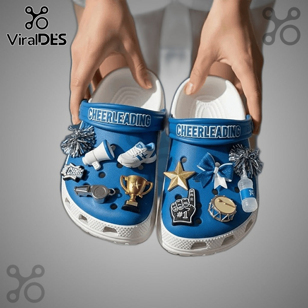 Cheerleading Premium Crocs Clogs With Charms