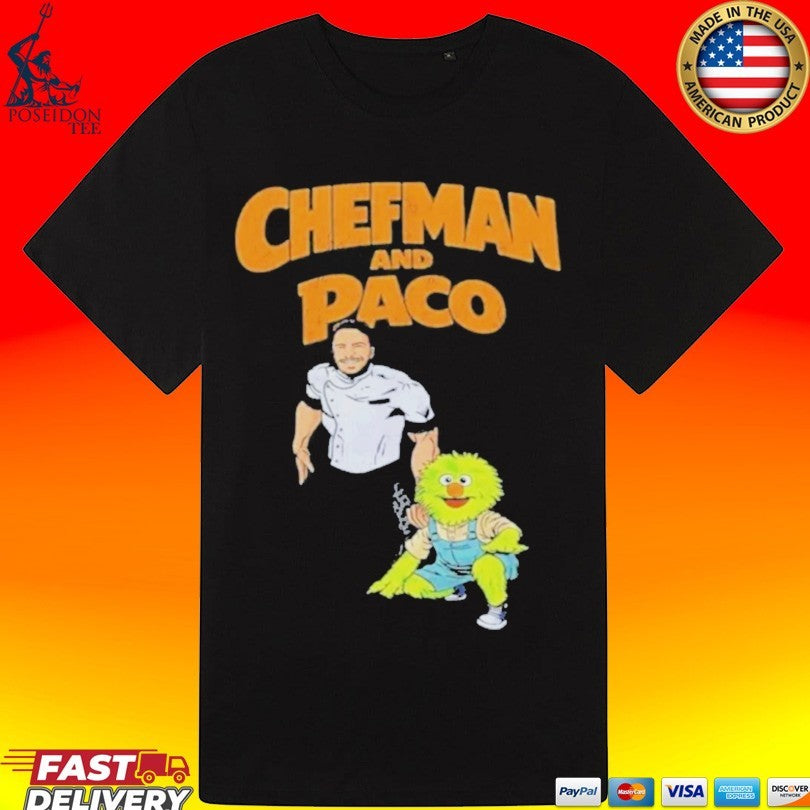 Chefman And Paco Cartoon Mascot Graphic T-shirt