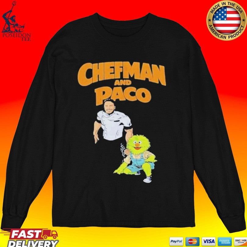 Chefman And Paco Cartoon Mascot Graphic T-shirt