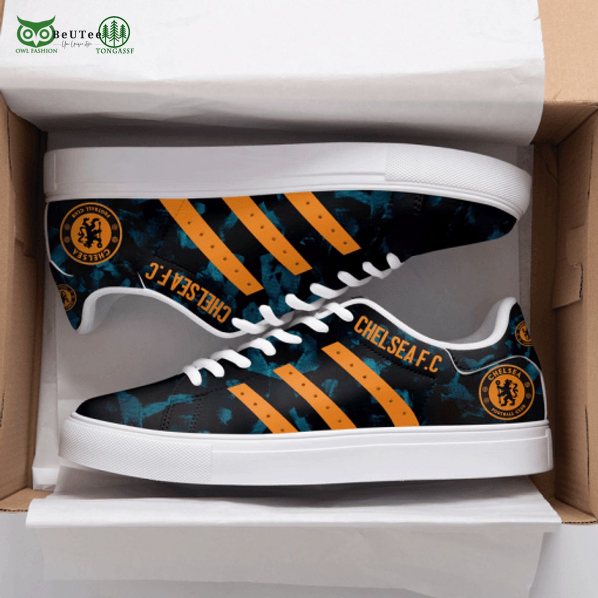 Chelsea FC English Football Camo Pattern Stan Smith Shoes