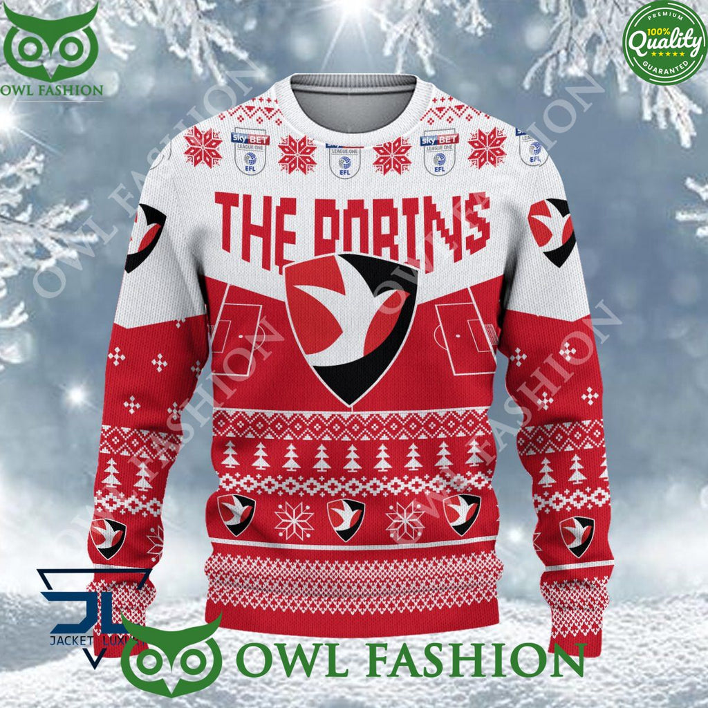 Cheltenham Town F.C EFL 2023 Custom Ugly Christmas Sweater Jumper