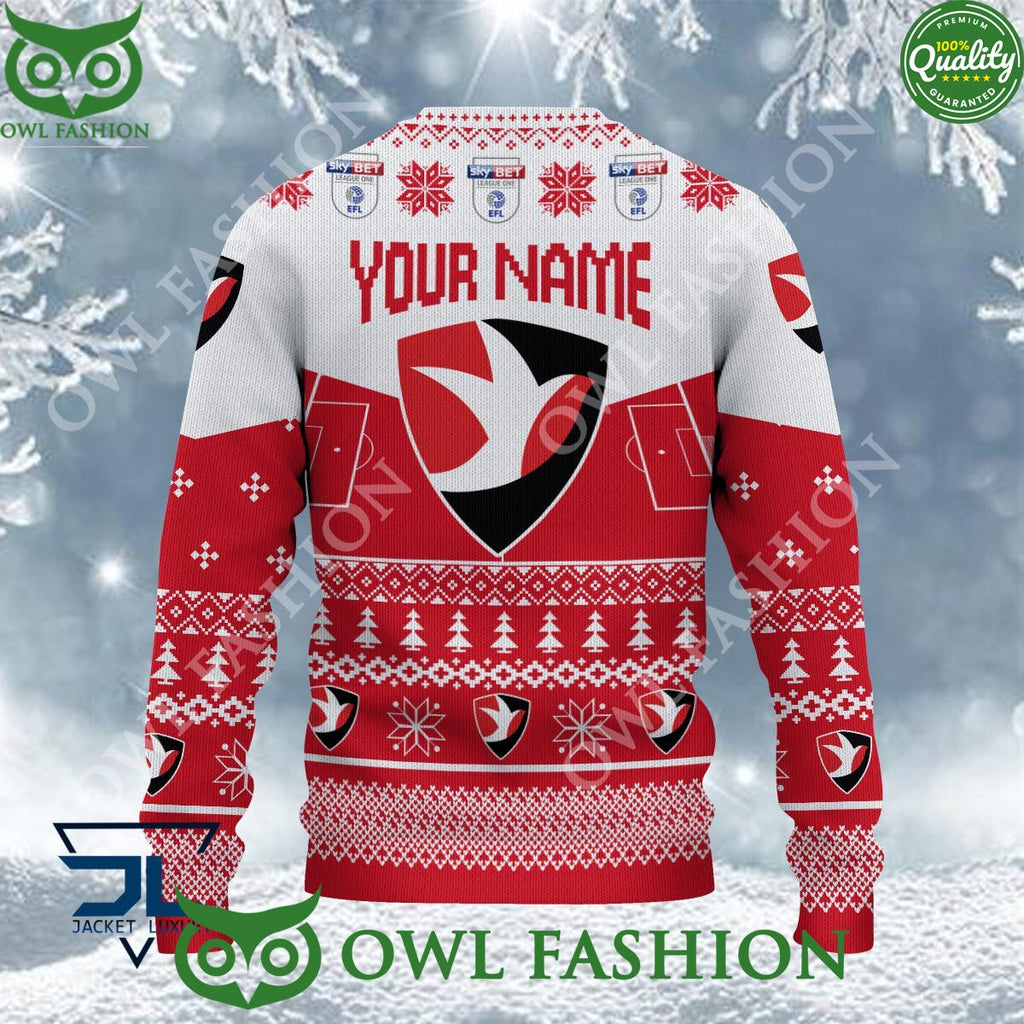 Cheltenham Town F.C EFL 2023 Custom Ugly Christmas Sweater Jumper
