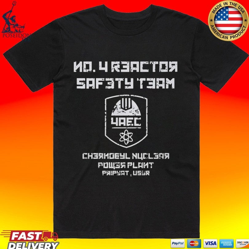 Chernobyl Reactor No. 4 Safety Team Retro History Gift T-shirt