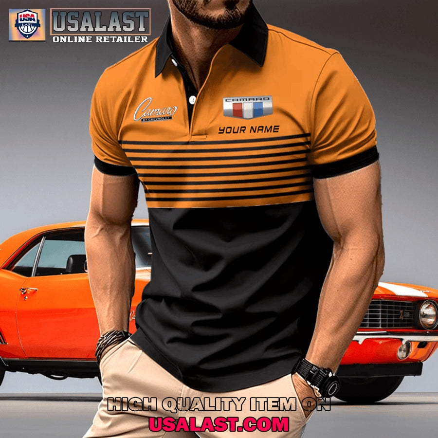 Chevrolet Camaro Custom Name Men Polo Shirt