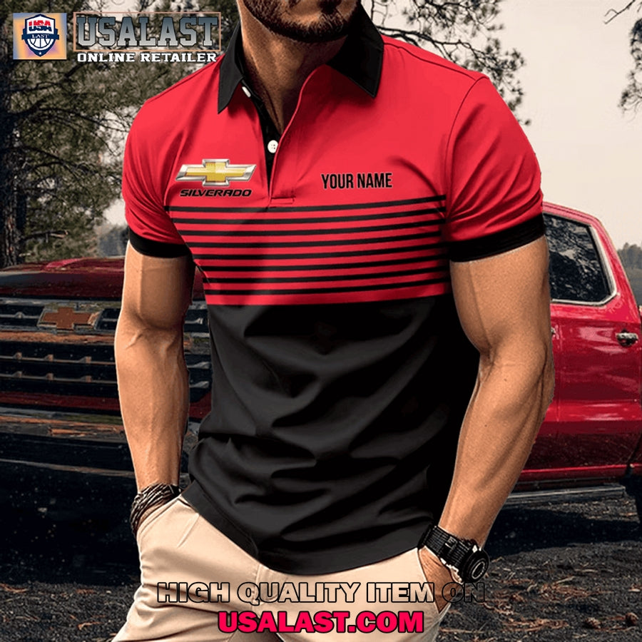 Chevy Silverado Custom Name Men Polo Shirt