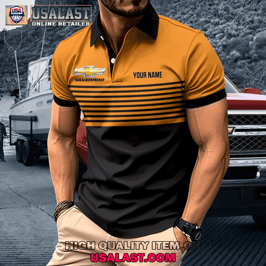 Chevy Silverado Custom Name Men Polo Shirt