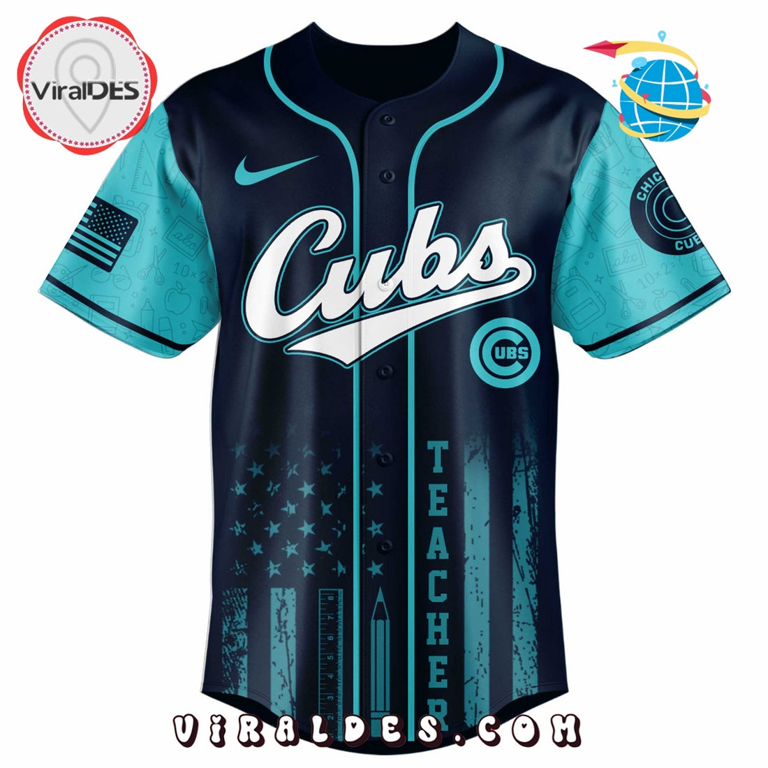Chicago Cubs MLB x Teacher Appreciation Day Baseball Jersey