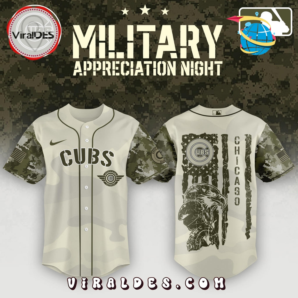 Chicago Cubs x MLB 2025 Armed Forces Day Night Baseball Jersey