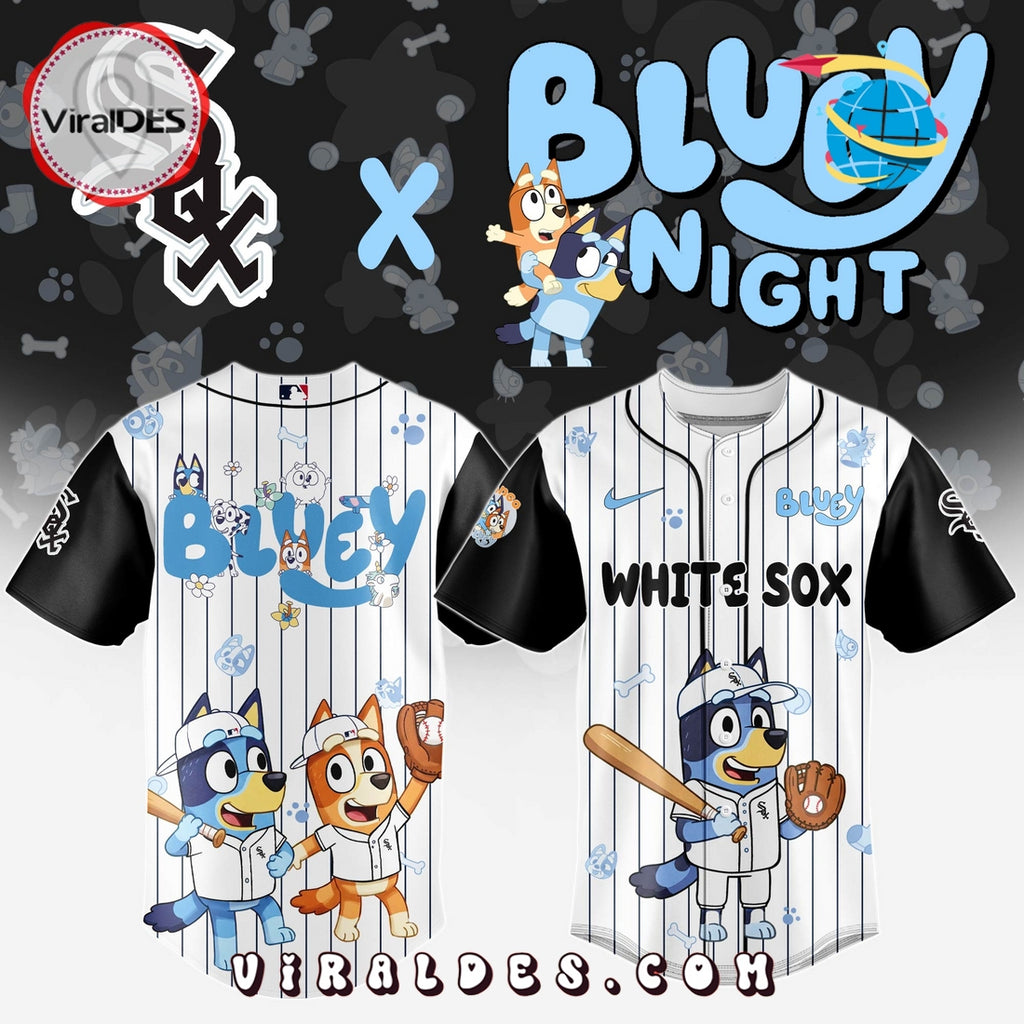 Chicago White Sox MLB Bluey And Bingo 2025 Baseball Jersey