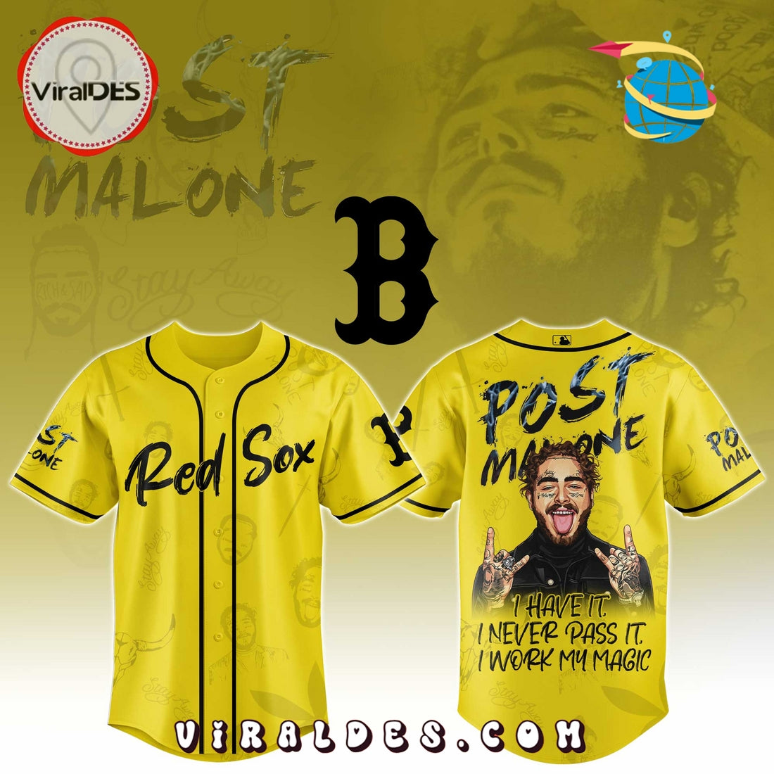 Chicago White Sox x Post Malone Tour 2025 Baseball Jersey