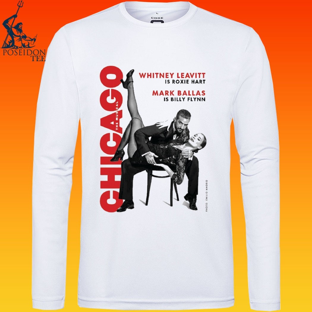 Chicago Whitney Leavitt Is Roxie Hart Mark Ballas Is Billy Flynn Photo Emilio Madrid T-shirt