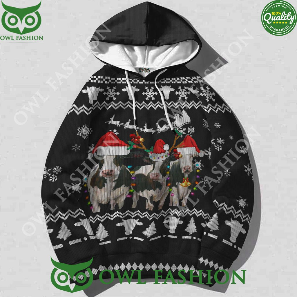 Christmas Cows Cute Premium Ugly Sweater