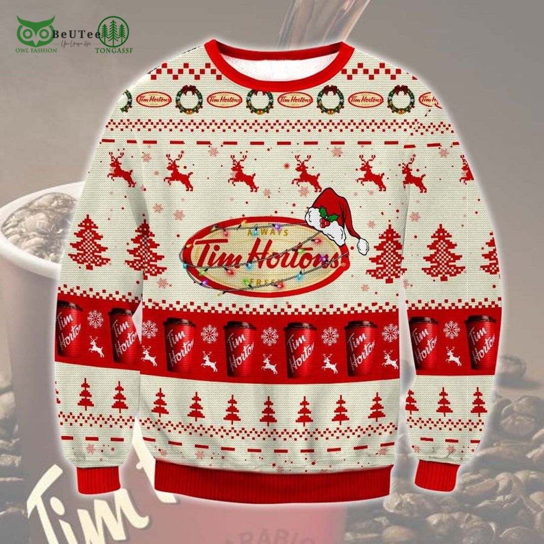 Christmas Fast Food Snacks Ugly Sweater