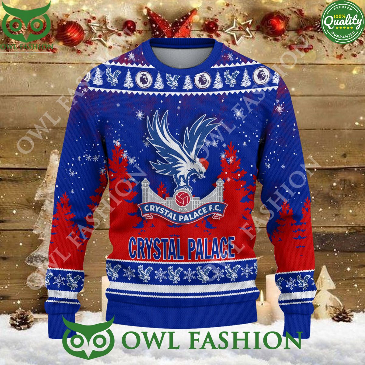 Christmas Football Crystal Palace F.C EFL Ugly Premier League Sweater Jumper