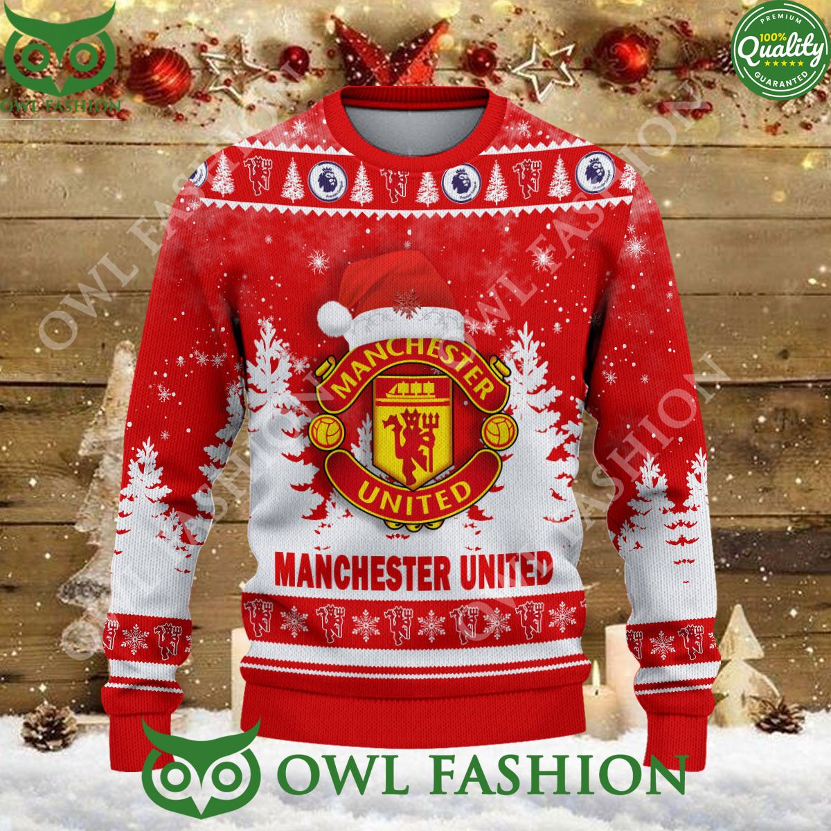 Christmas Football Manchester United EFL Ugly Premier League Sweater Jumper