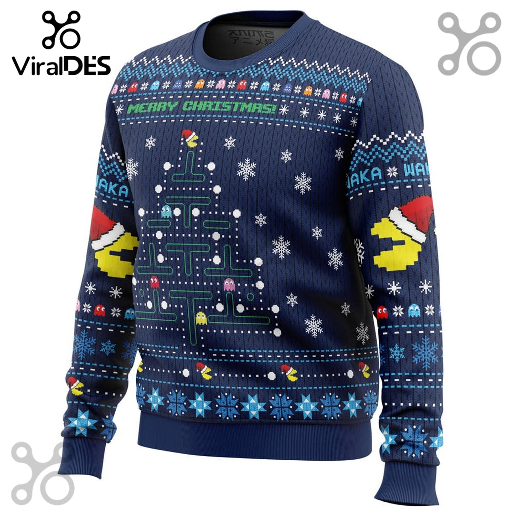 Christmas Tree Pac-Man Christmas Sweater