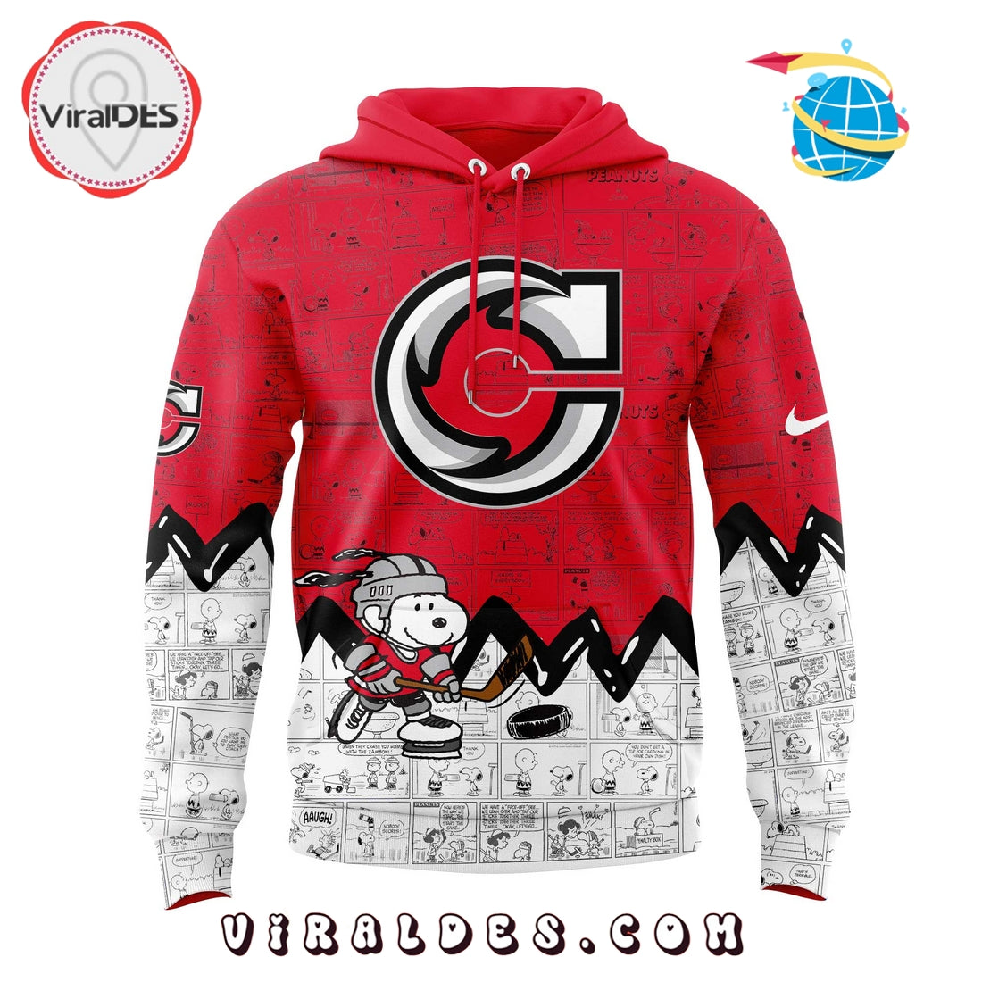 Cincinnati Cyclones Peanuts Night Anniversary Hoodie