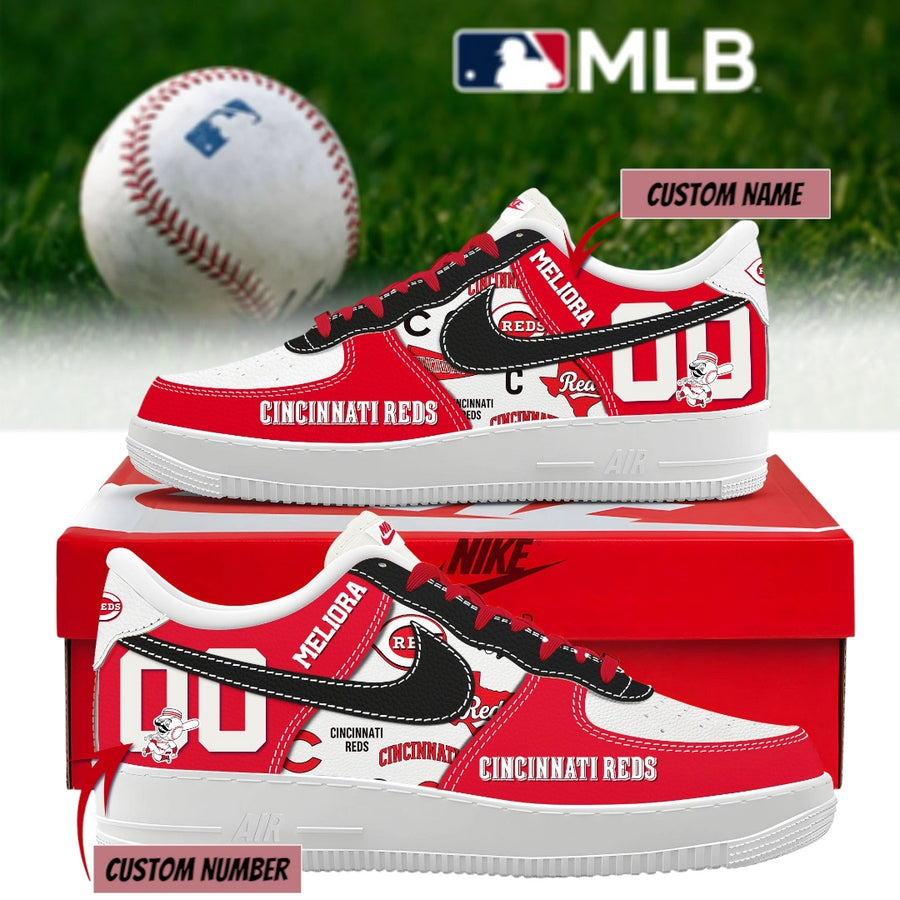 Cincinnati Reds Personalized Air Force 1 Shoes