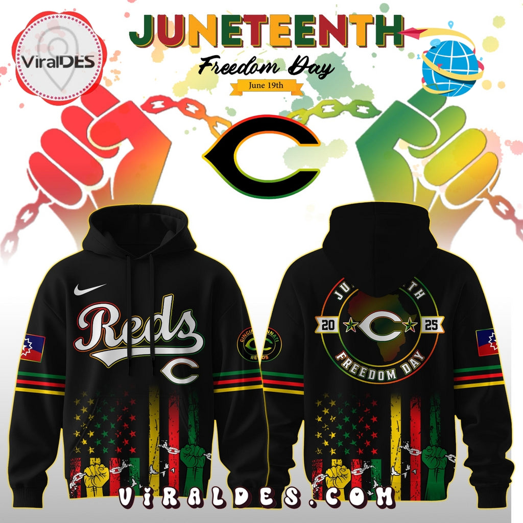 Cincinnati Reds x 2025 Juneteenth Freedom Day Hoodie, Long Pants