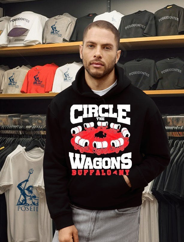 Circle The Wagons Buffalo Ny Bills Football Fan T-shirt